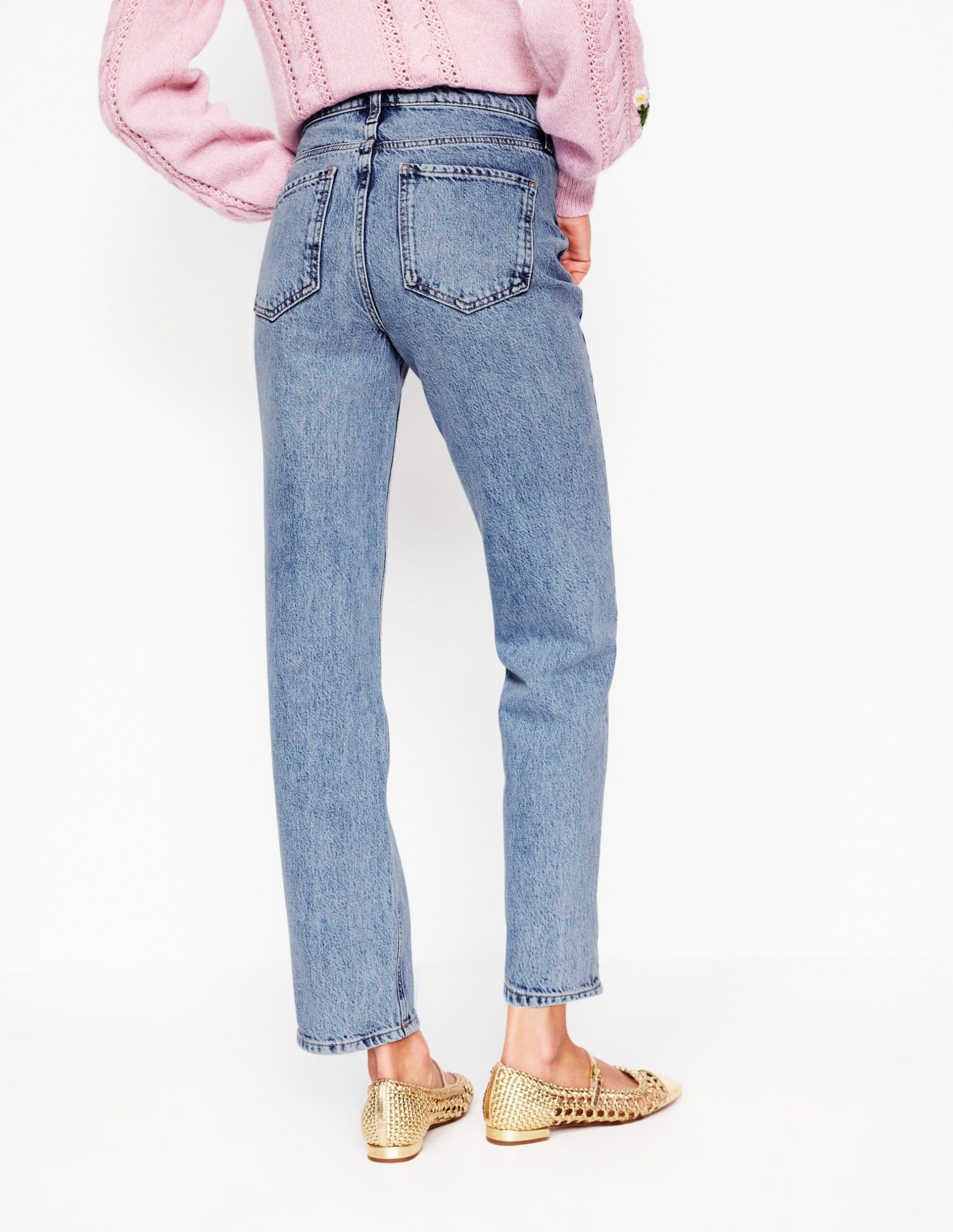 High Rise Rigid Straight Jeans-Light Vintage - Image 4