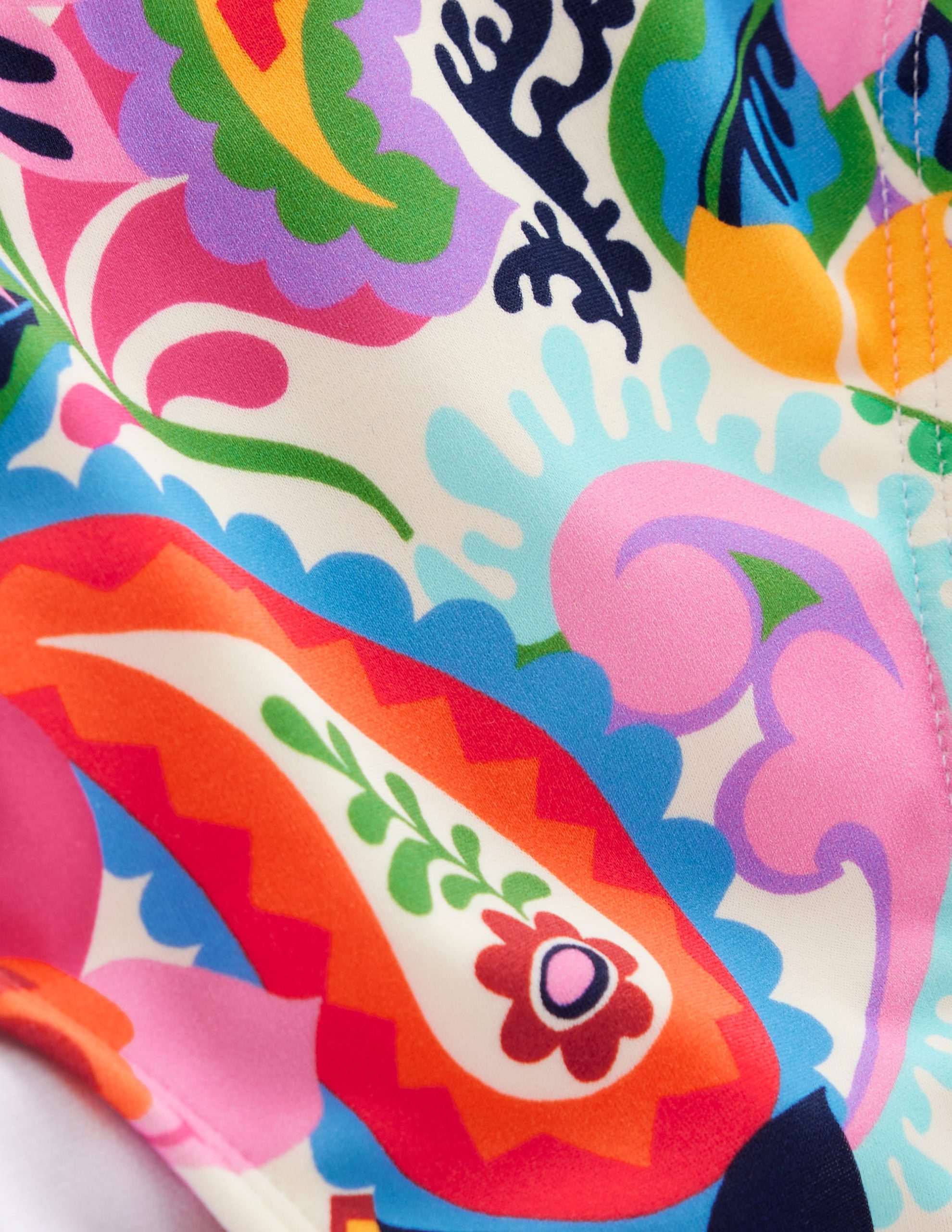 Symi String Bikini Bottoms-Ivory. Botanical Paisley - Image 6