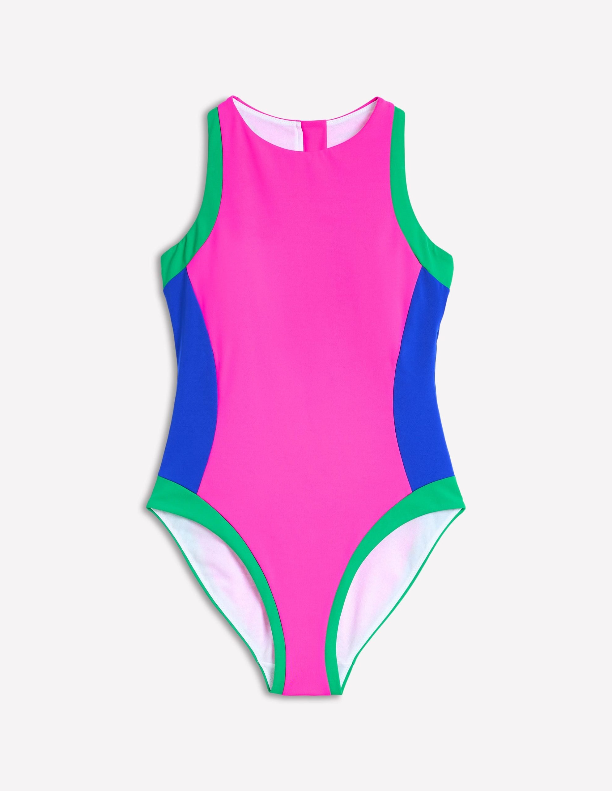 Piped Sporty Swimsuit-Colbolt Colourblock - Image 6