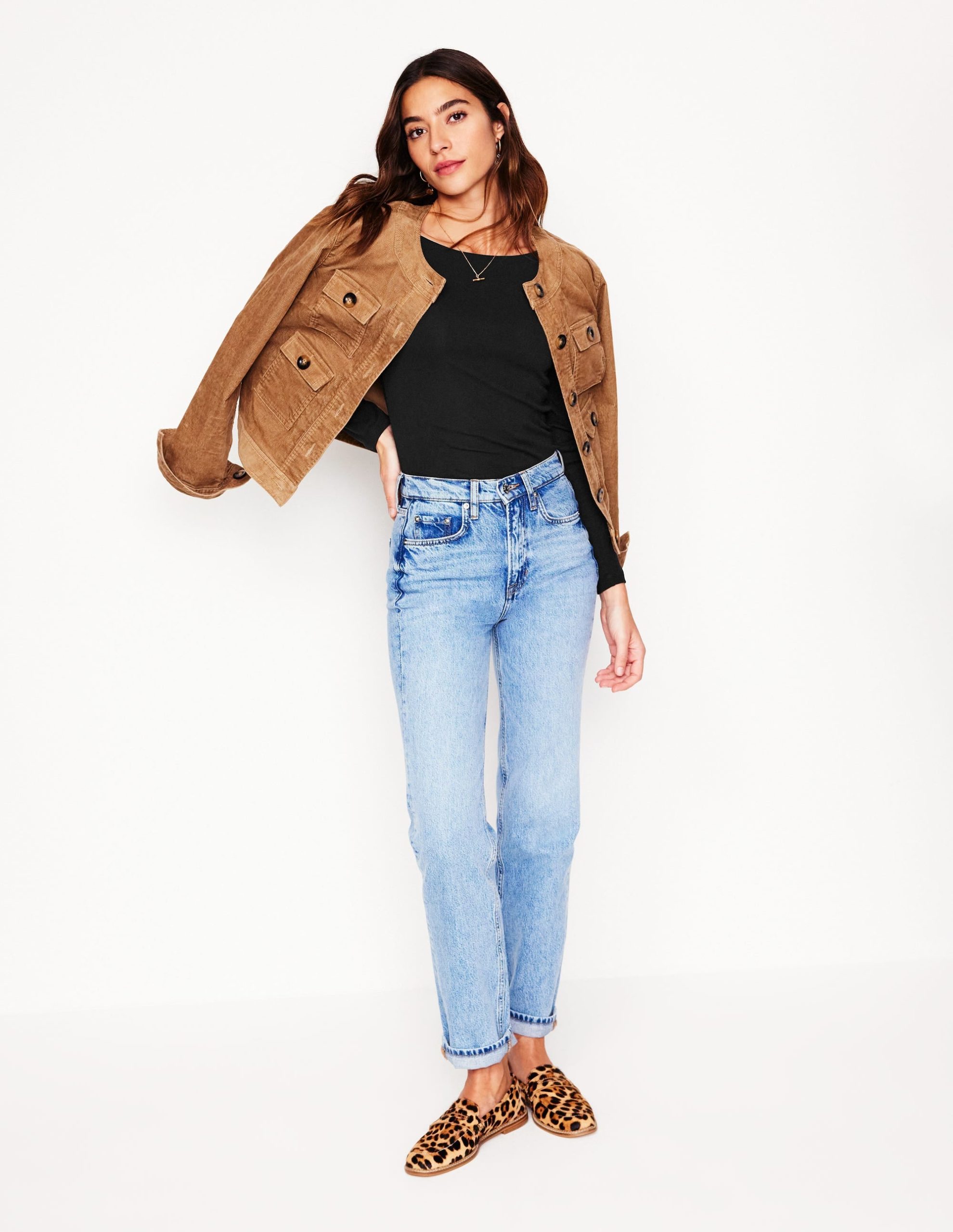 Essential Boat-Neck Jersey Top-Black - Image 4