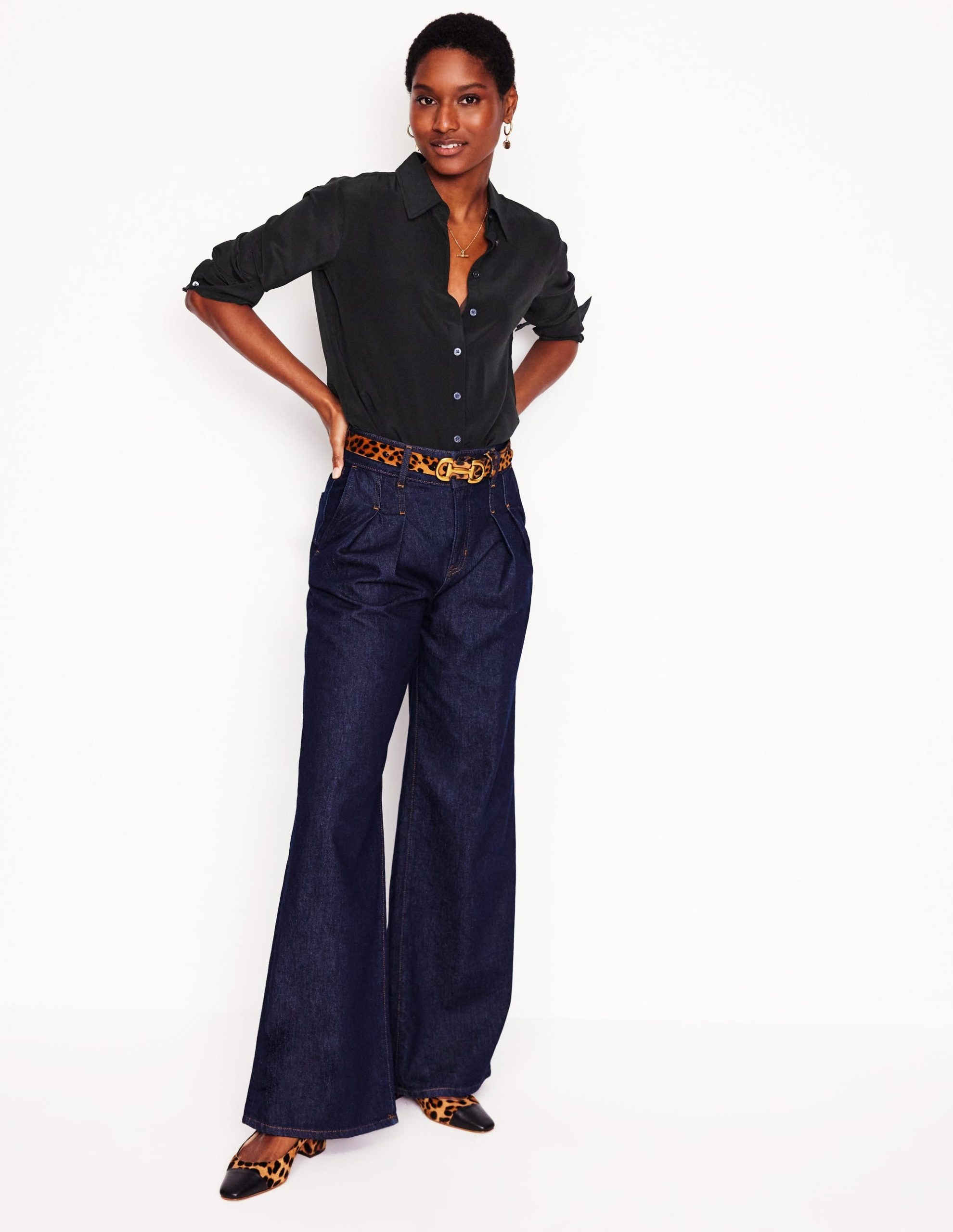 Sienna Silk Shirt-Black - Image 4