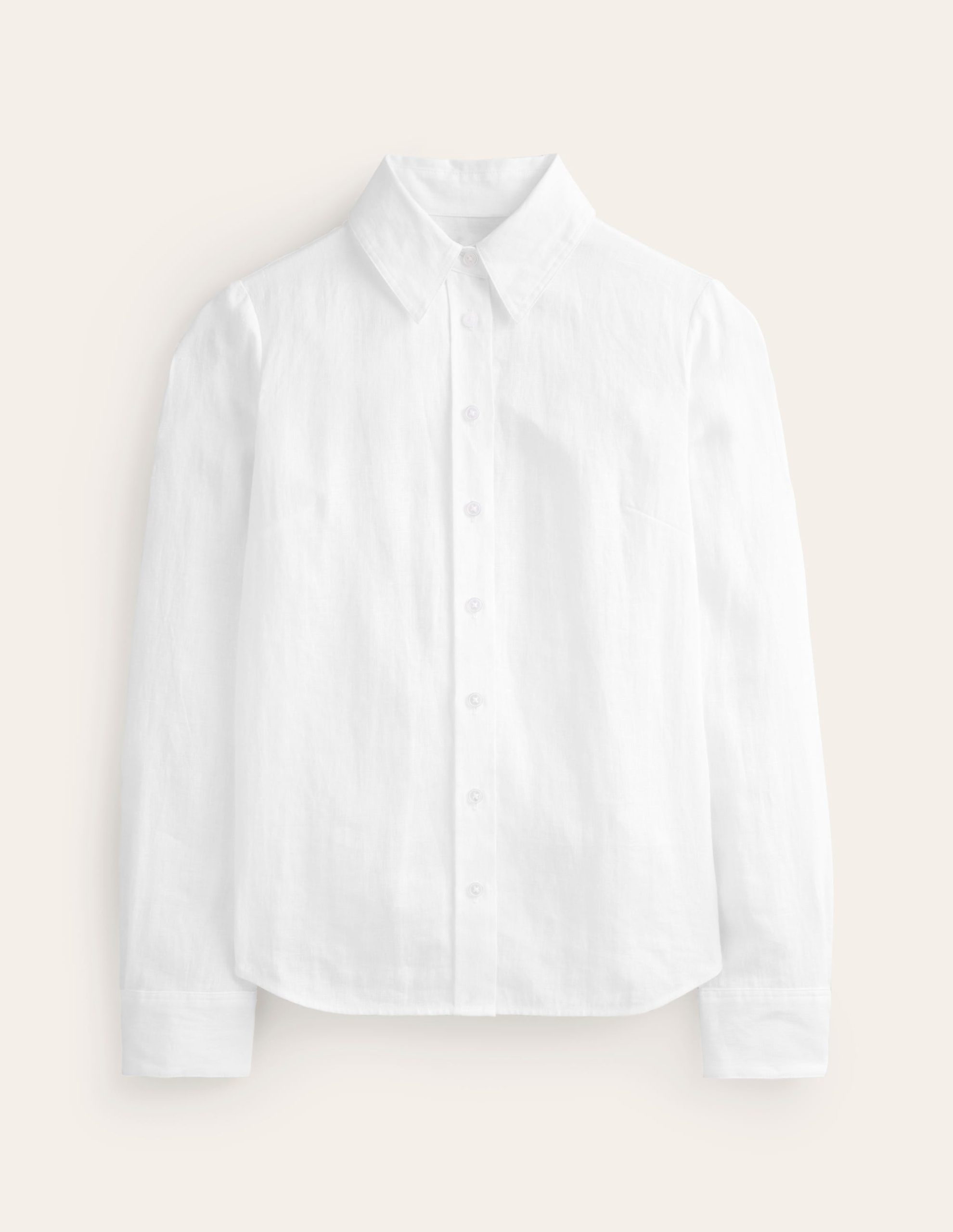 Sienna Linen Shirt-White - Image 7