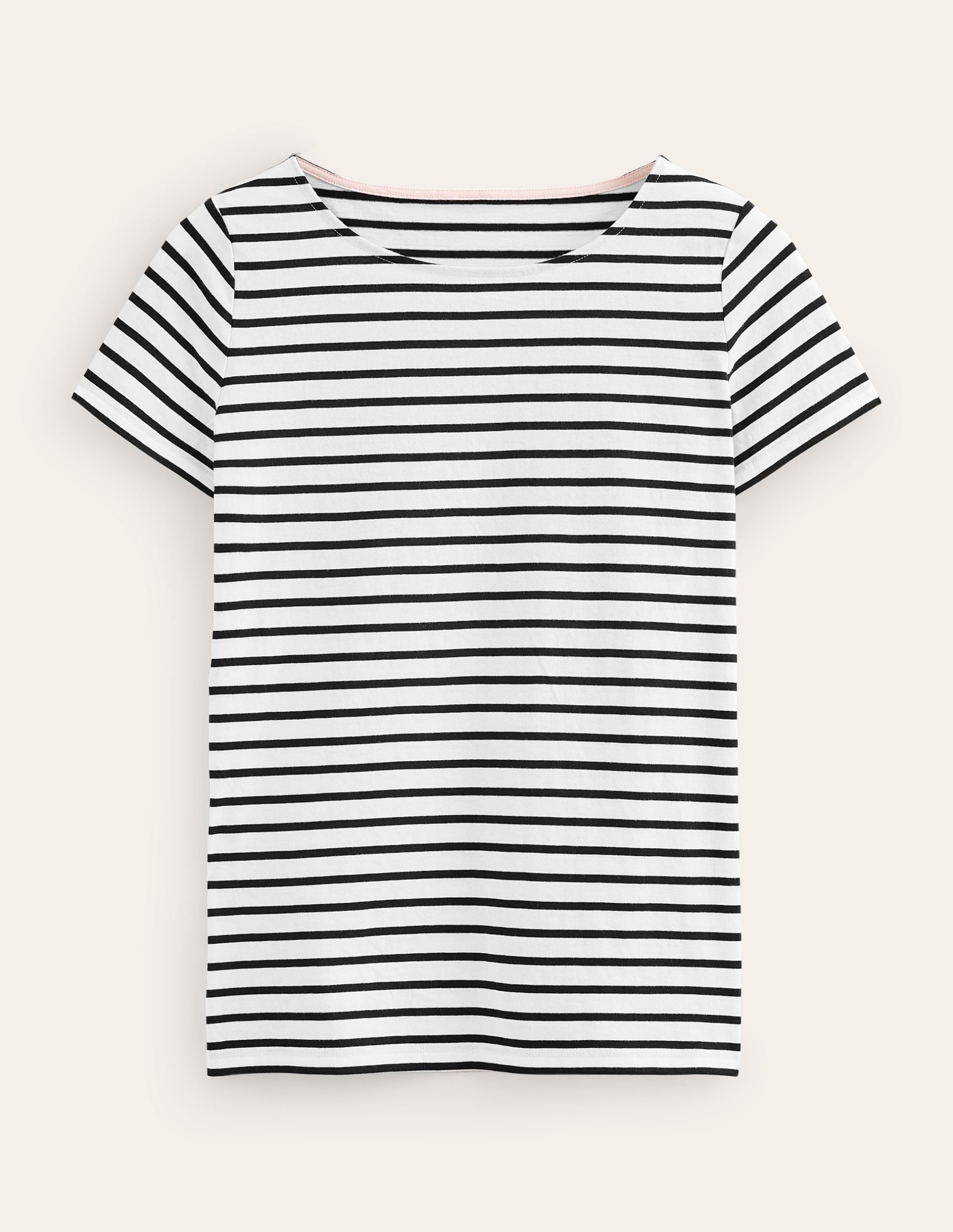 Ella Short Sleeve Breton-Ivory. Black - Image 5