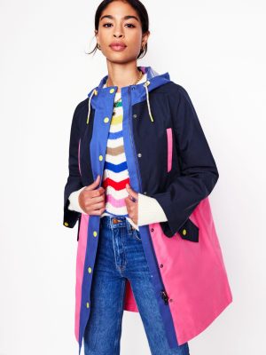 Wells Waterproof Hooded Coat-Colourblock