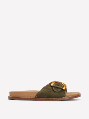 Hardware Mule Sandal-Deep Olive