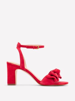 Bow Heeled Sandals-Hibiscus