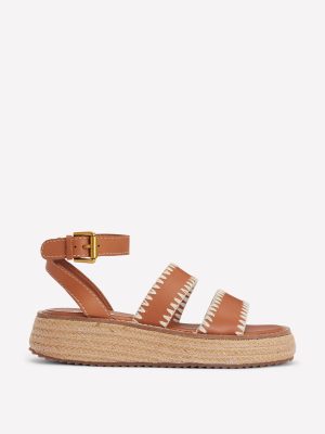 Chunky Flatform Sandals-Tan