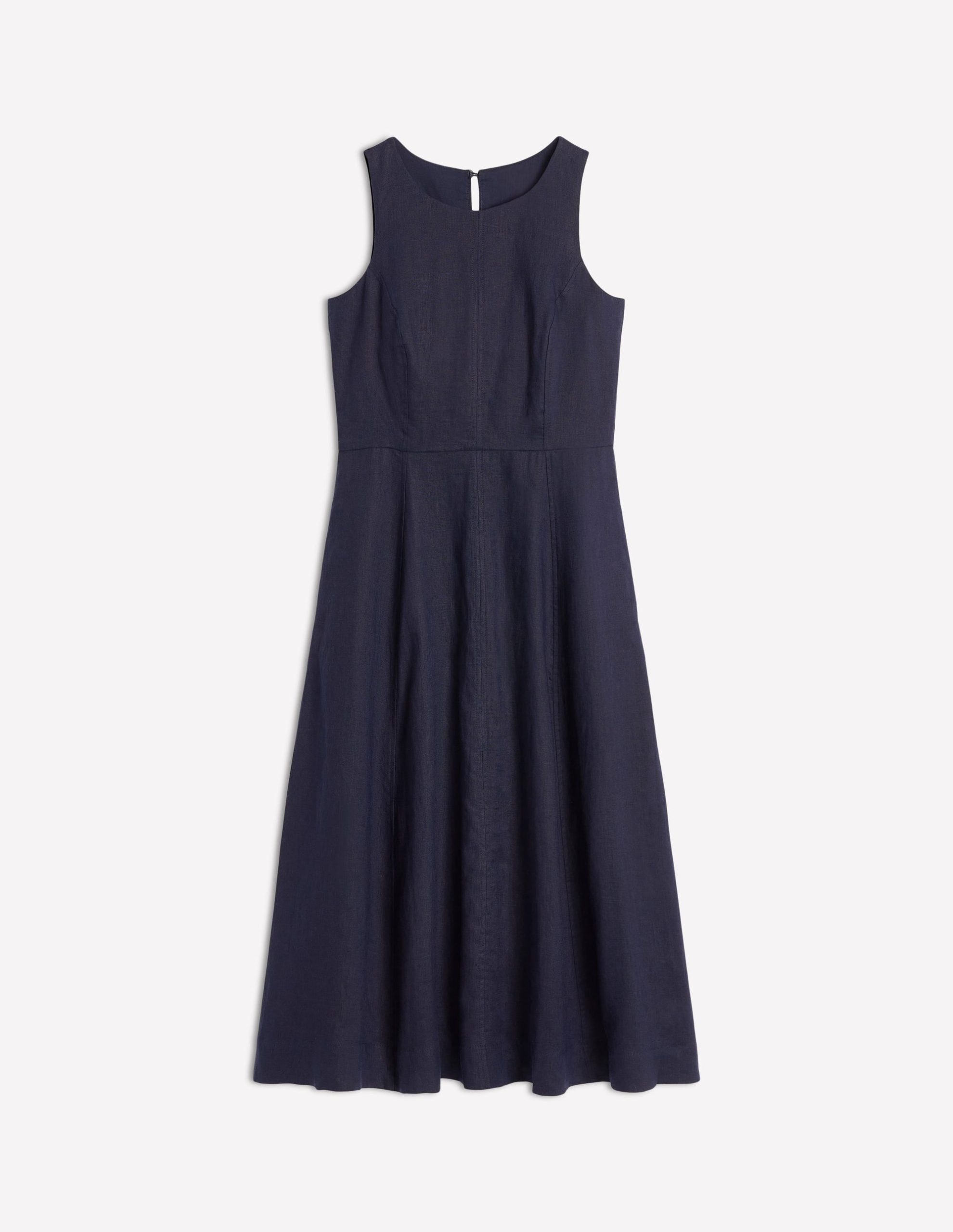 Carla Linen Midi Dress-Navy - Image 6