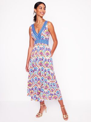 Olympia Jersey Maxi Dress-Multi. Ornamental Floral