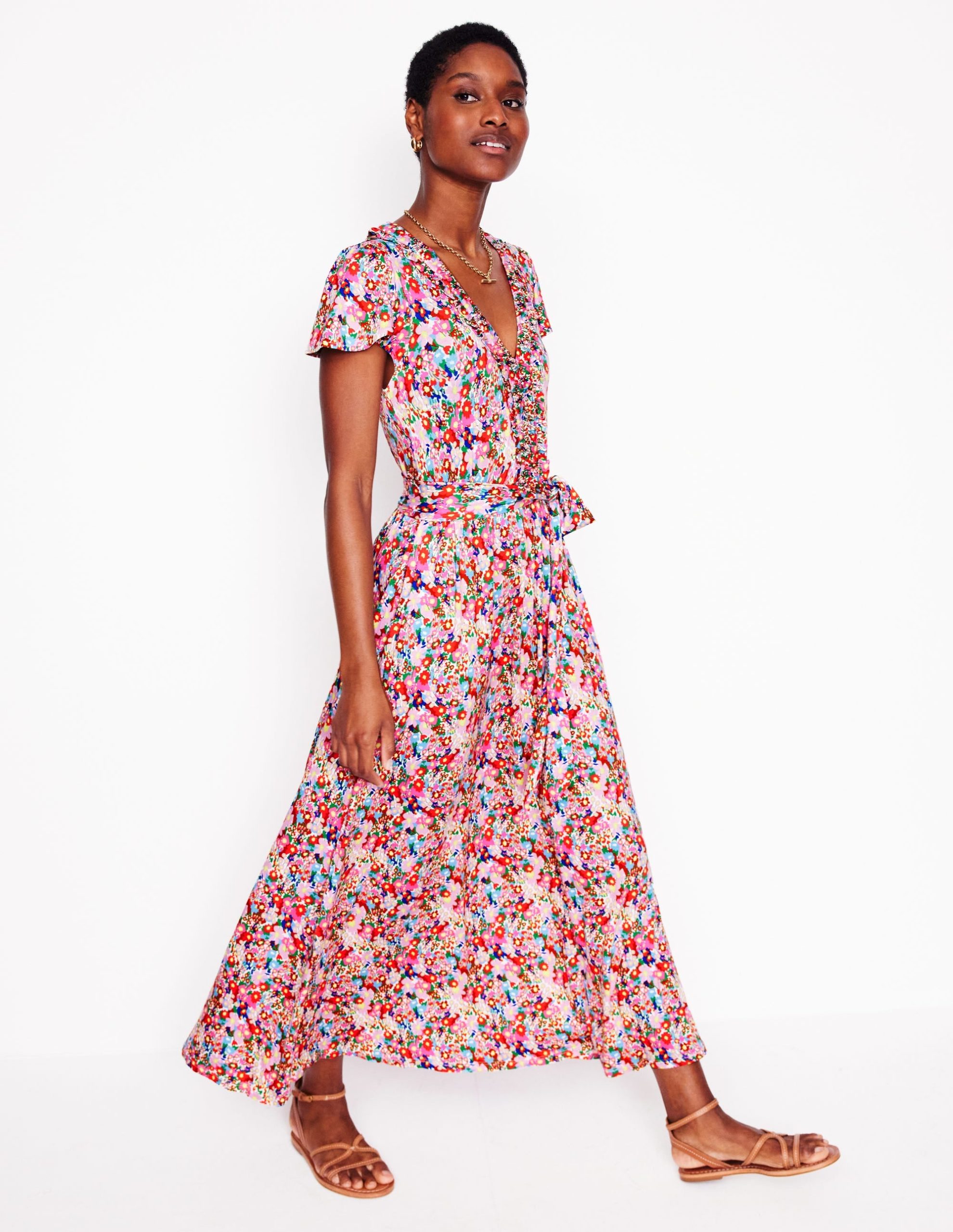 Nicola Jersey Tea Dress-Multi. Wildflower Garden - Image 3