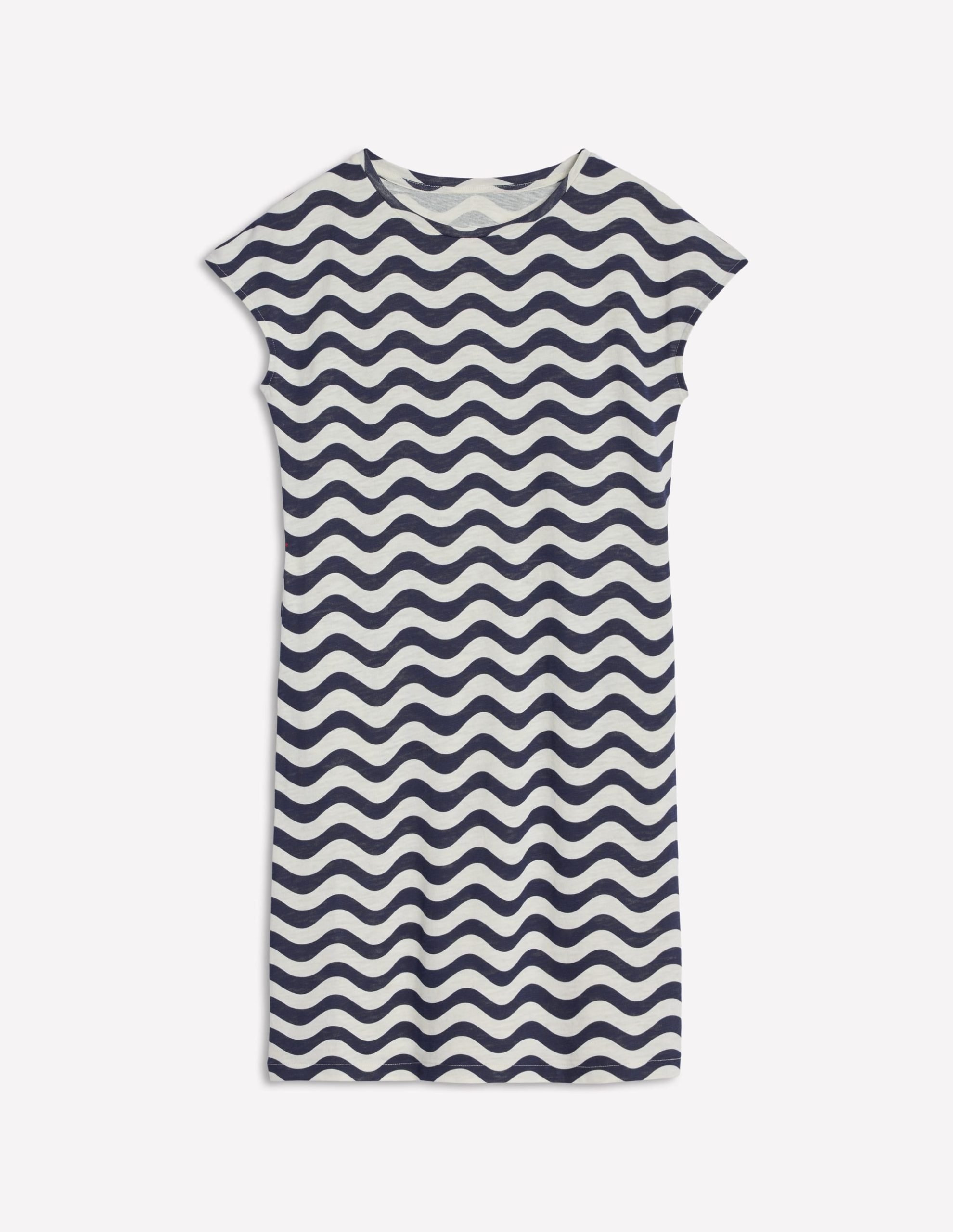 Leah Jersey T-shirt Dress-French Navy. Mono Wave - Image 5