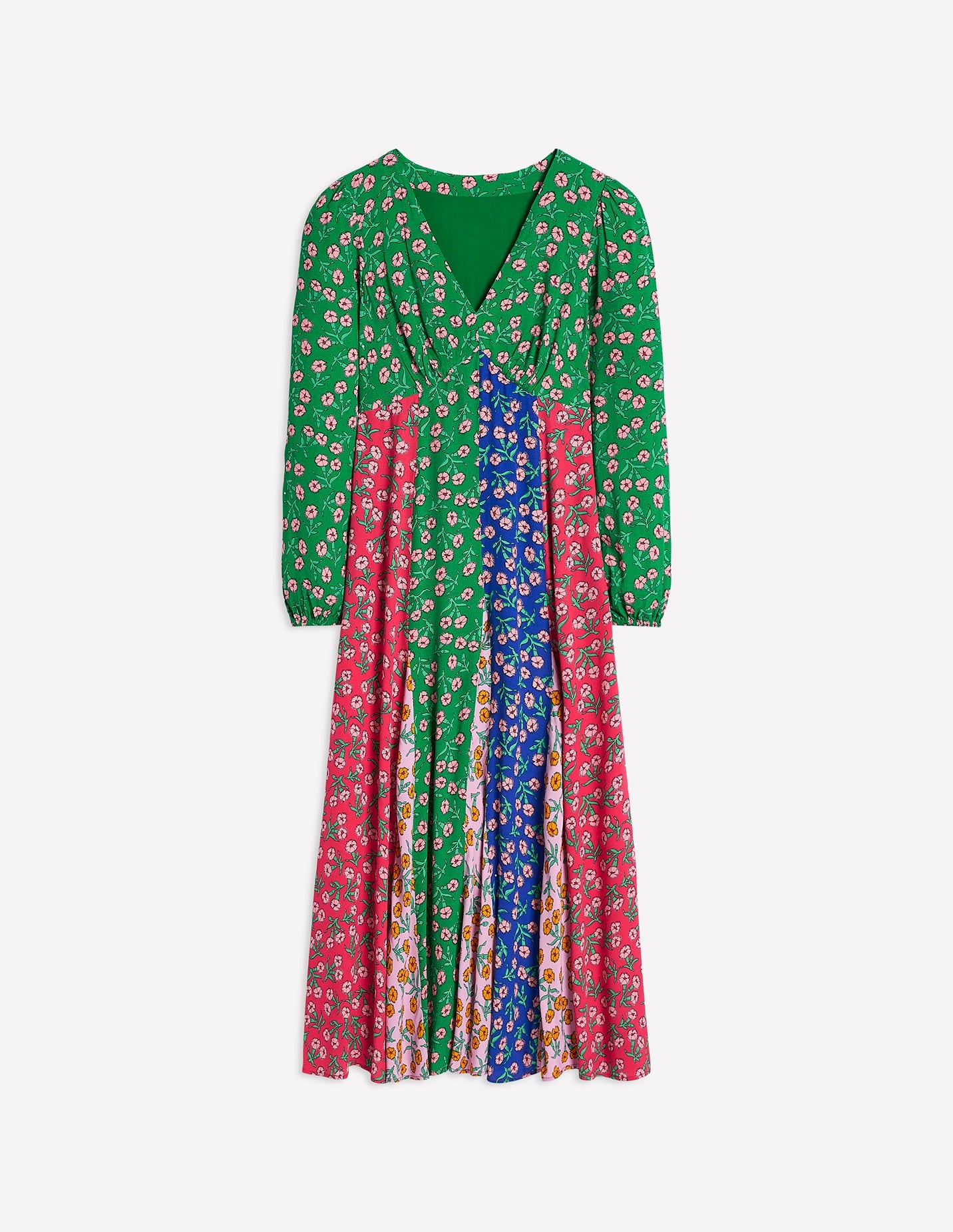 Lisa Long Sleeve Tea Dress-Hotched. Carnation Sprig - Image 6