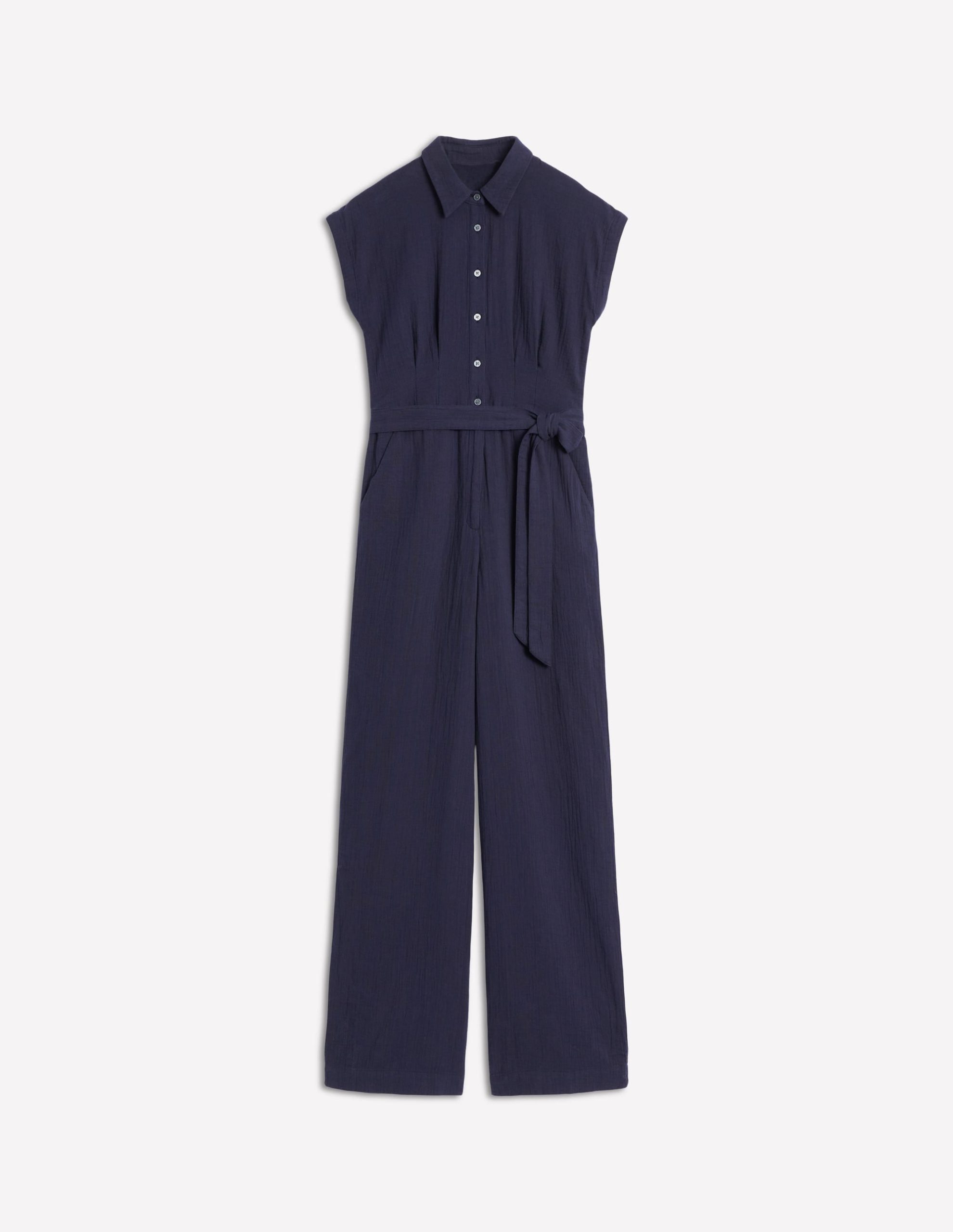 Colette Double Cloth Jumpsuit-Navy - Image 5