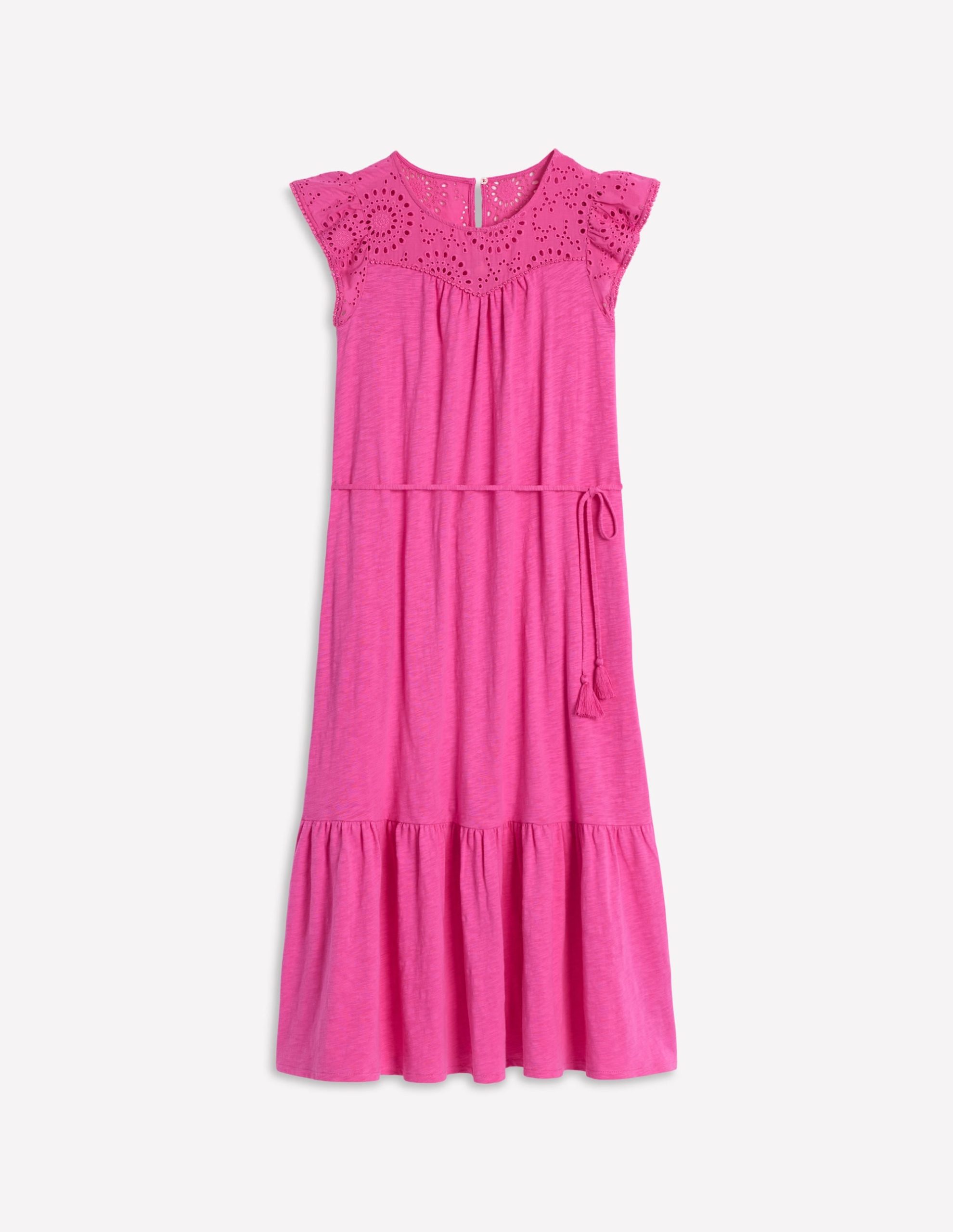 Juliet Broderie Midi Dress-Tickled Pink - Image 6