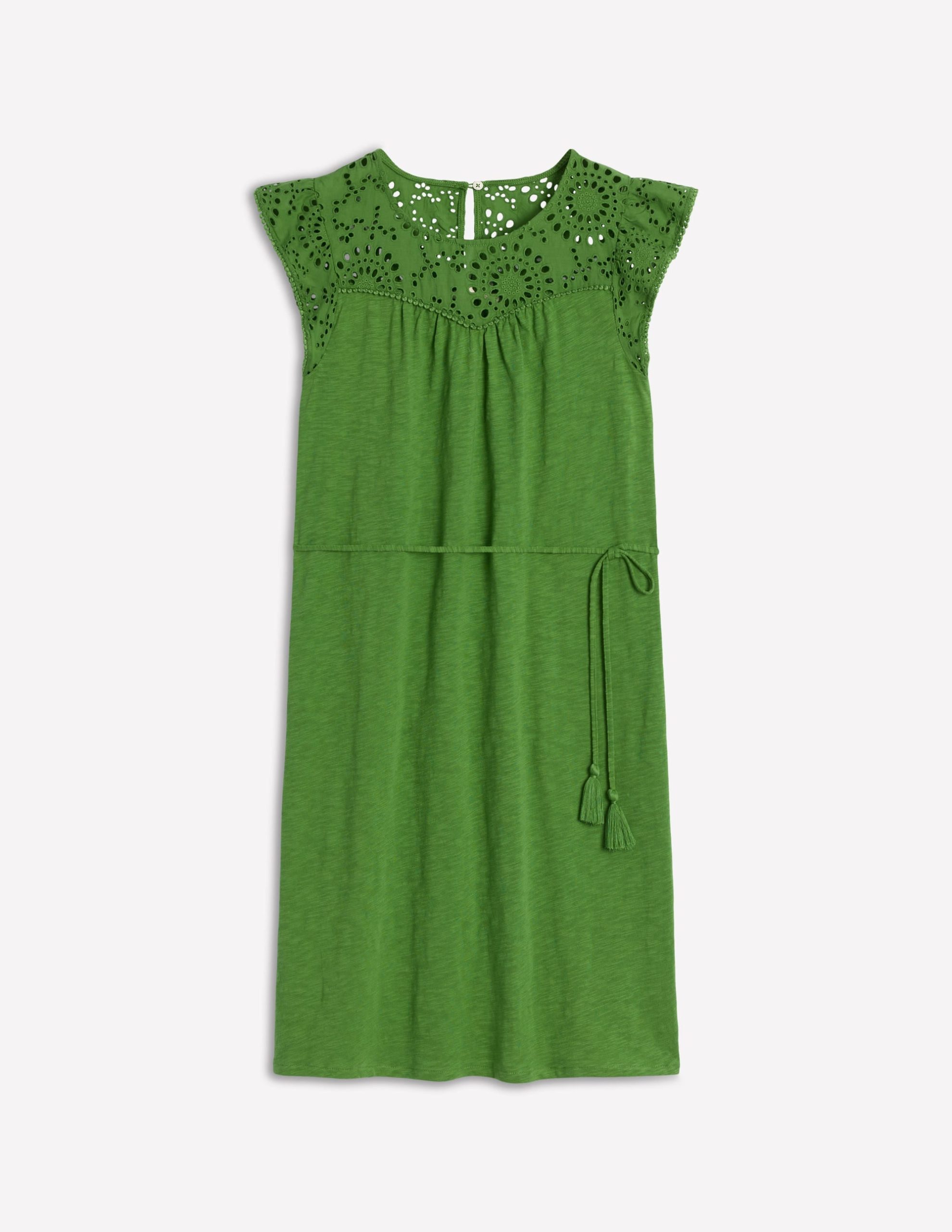 Juliet Broderie Short Dress-Paradise Green - Image 5