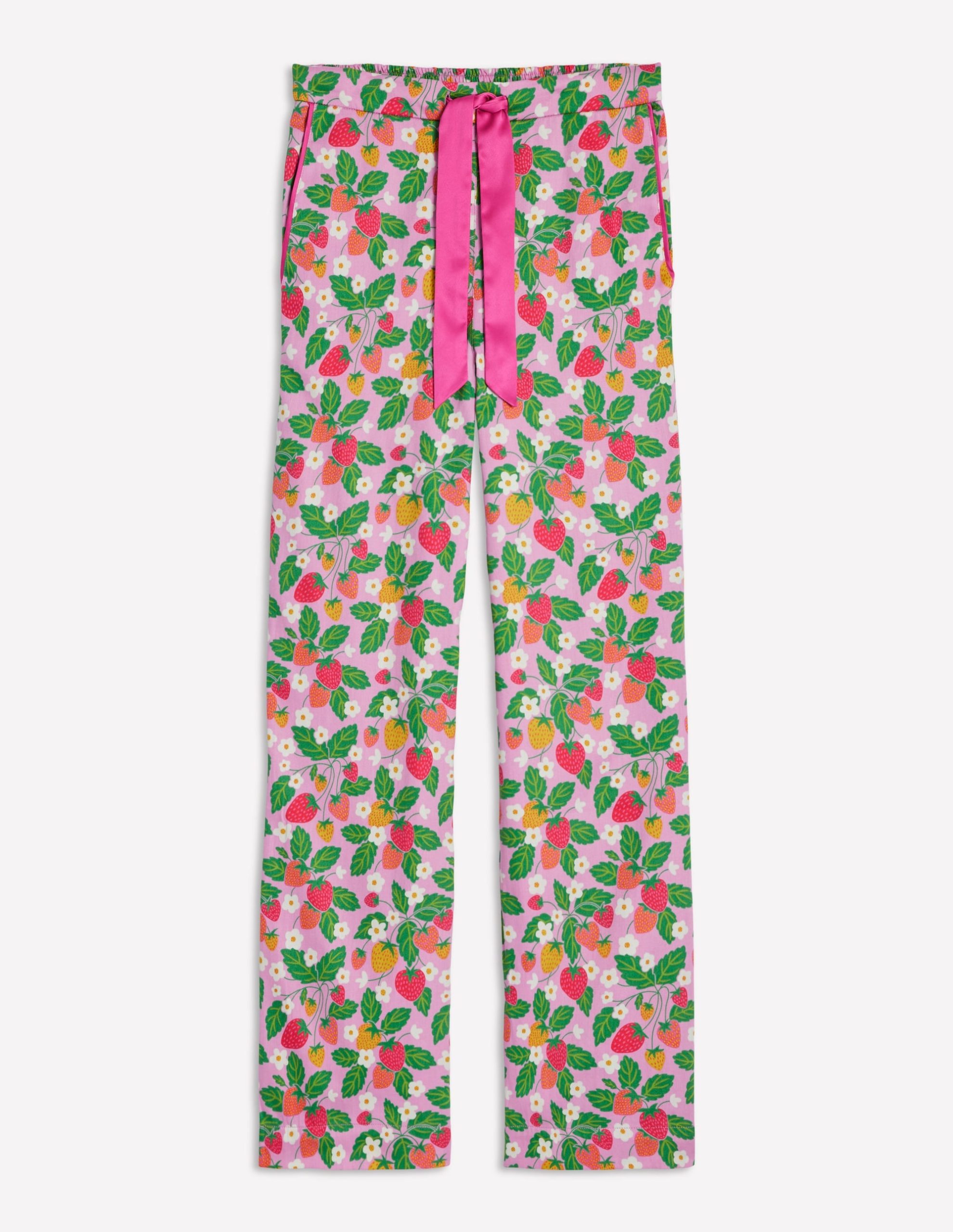 Cotton Sateen Pajama Trousers-MeadowsweetPink Fruit Paradise - Image 7