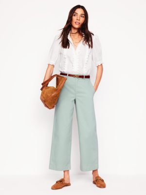 Barnsbury Crop Chino Pants-Soft Jade