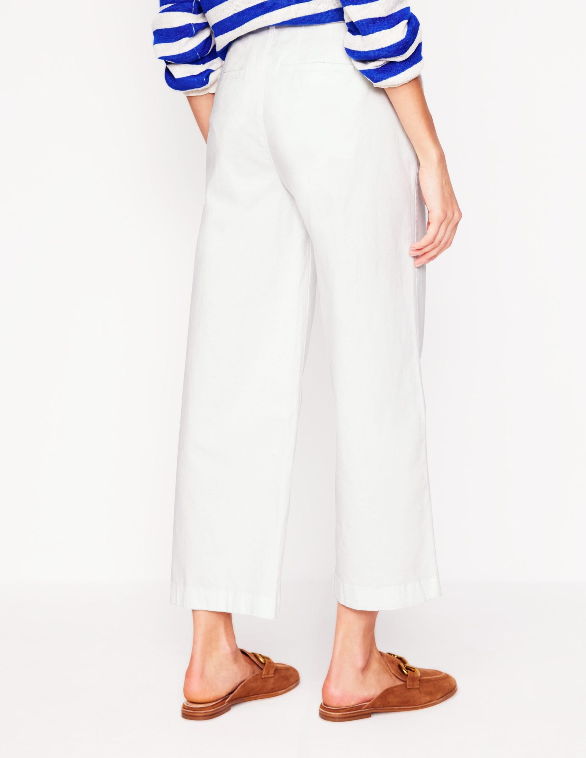 Barnsbury Crop Chino Trousers-White - Image 3