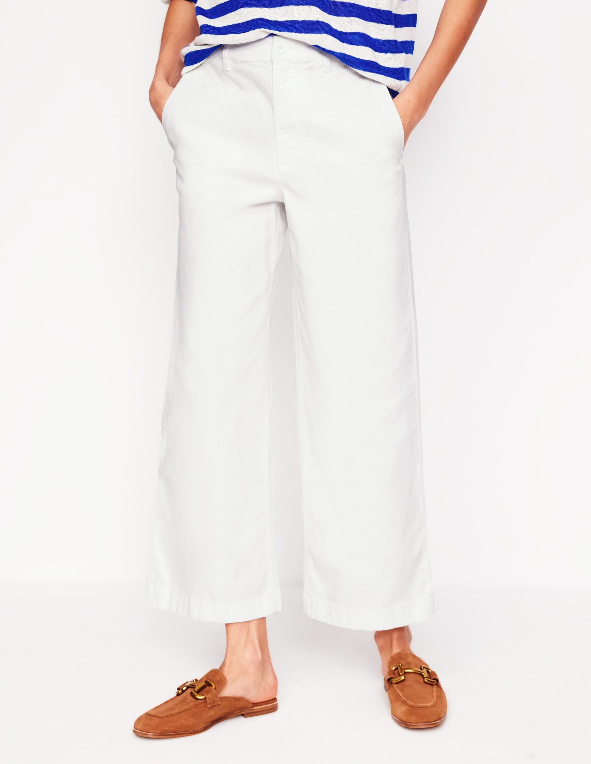 Barnsbury Crop Chino Trousers-White - Image 4