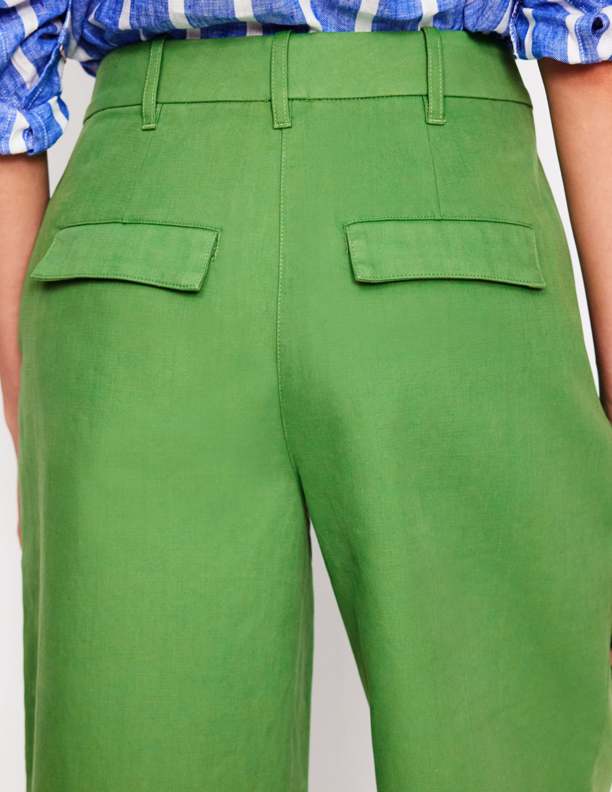 Bloomsbury Cotton Trousers-Paradise Green - Image 2
