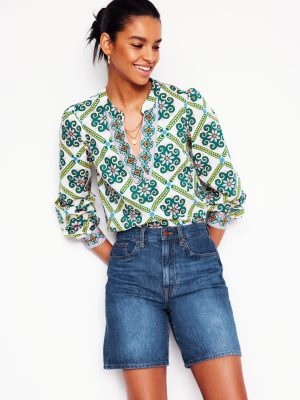 Mid Thigh Denim Shorts-Mid Vintage