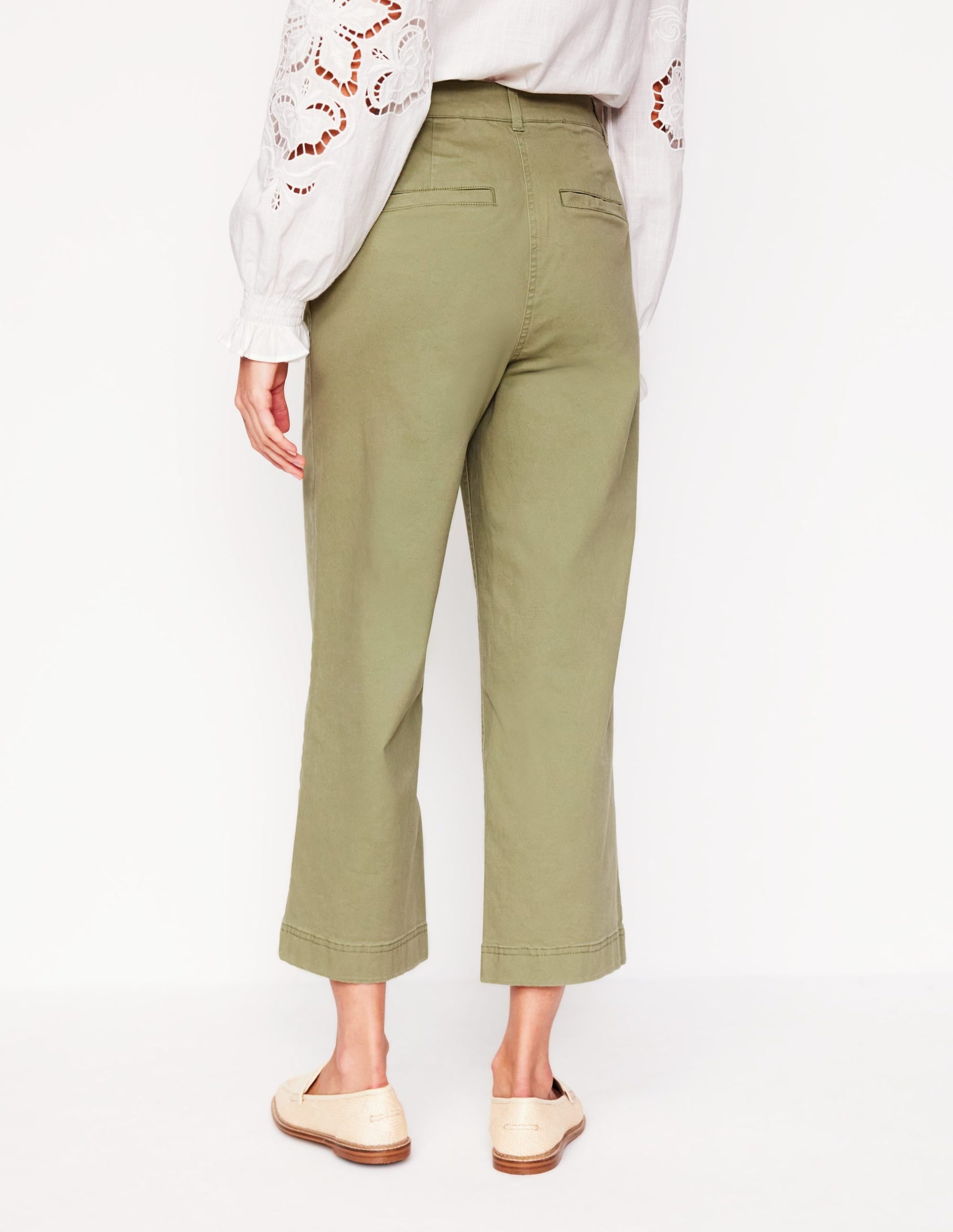 Patch Pocket Crop Chino-Larch Green - Image 3