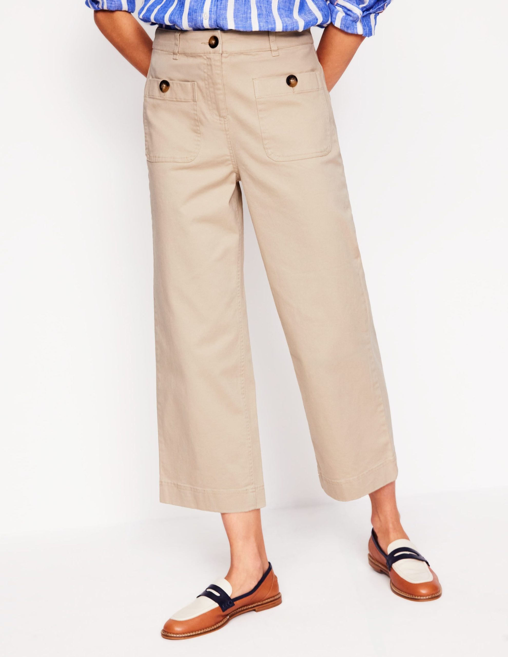 Patch Pocket Crop Chino-Oatmeal - Image 4