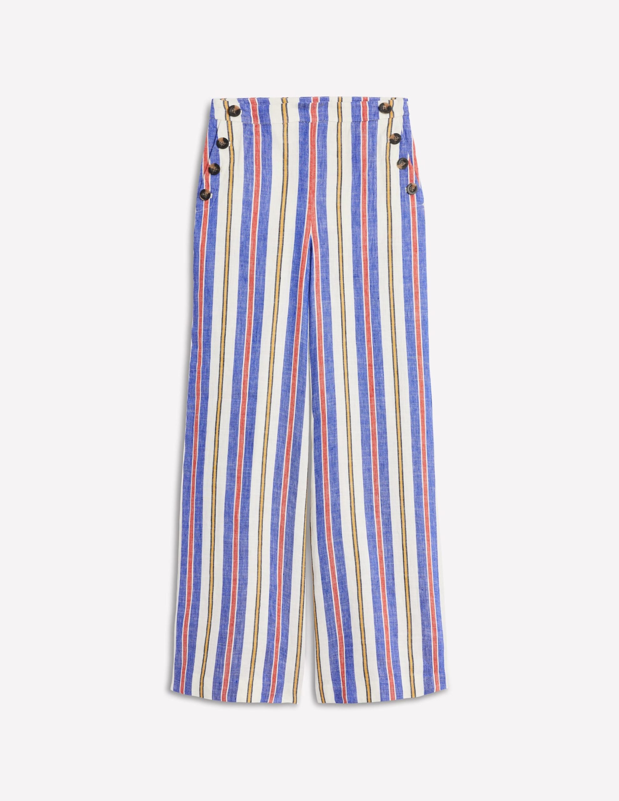 Greenwich Sailor Trousers-Bright Blue and Brown Stripe - Image 7
