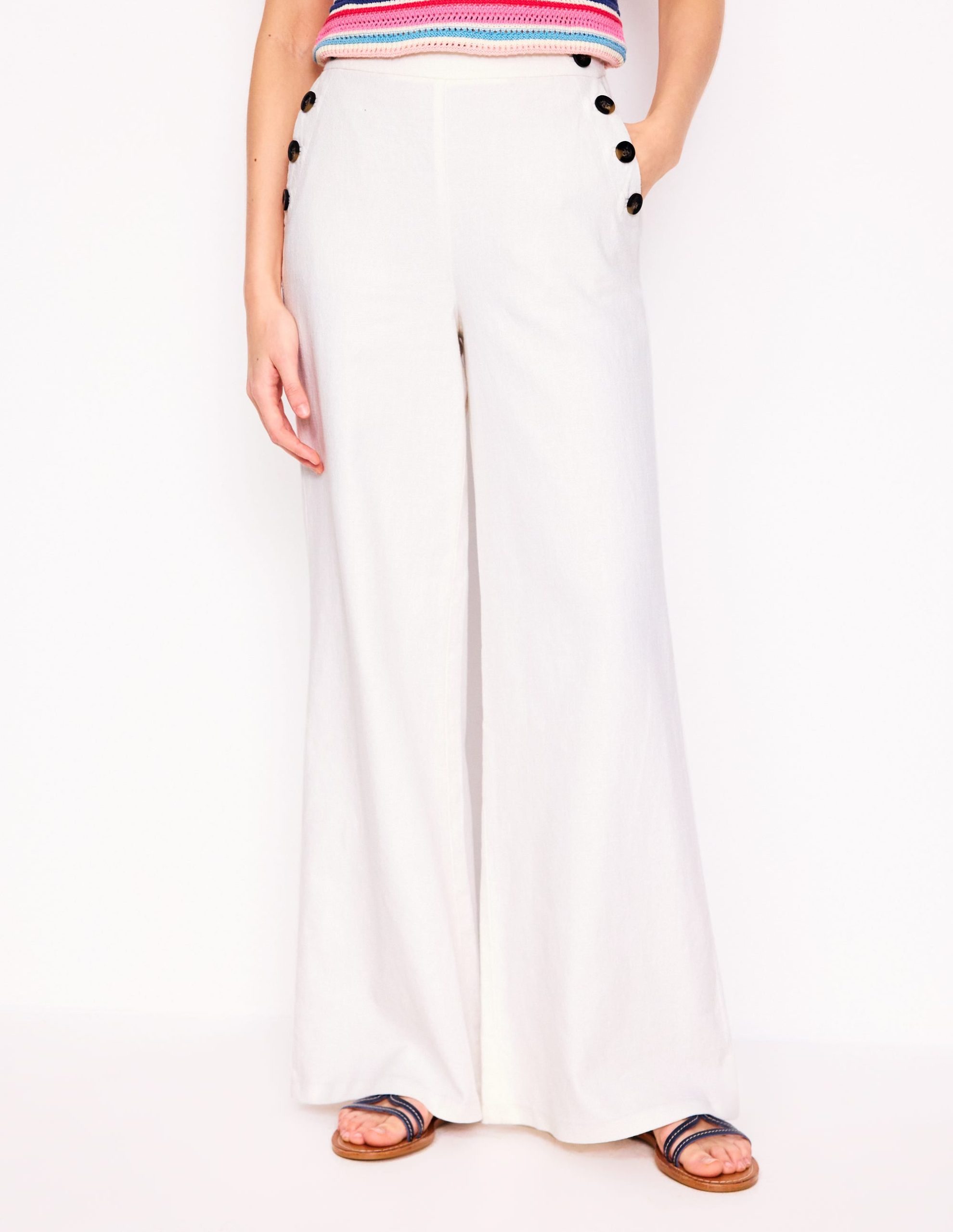 Greenwich Sailor Trousers-White - Image 4