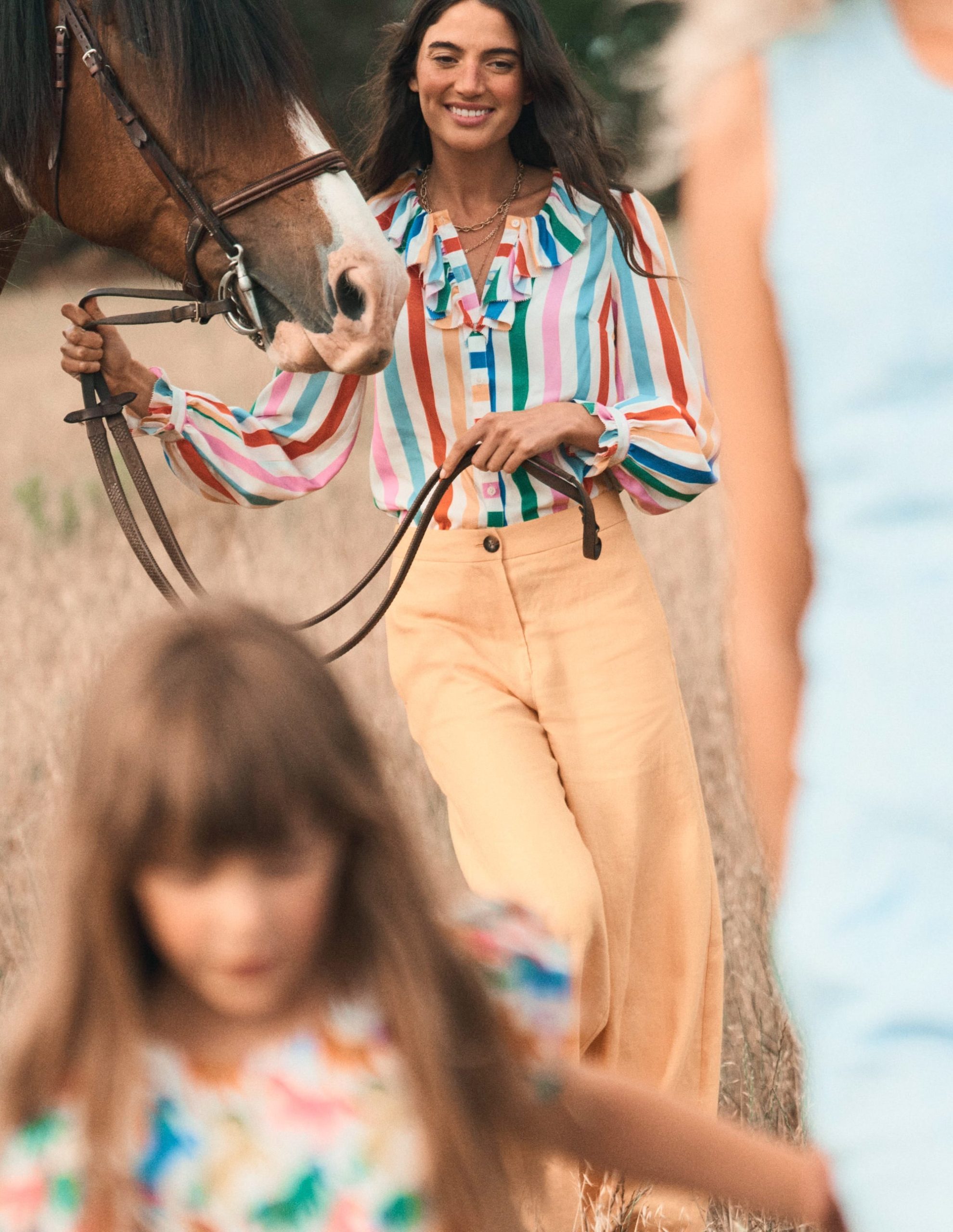 Wide Crop Linen Trousers-Summers Sun Yellow - Image 2
