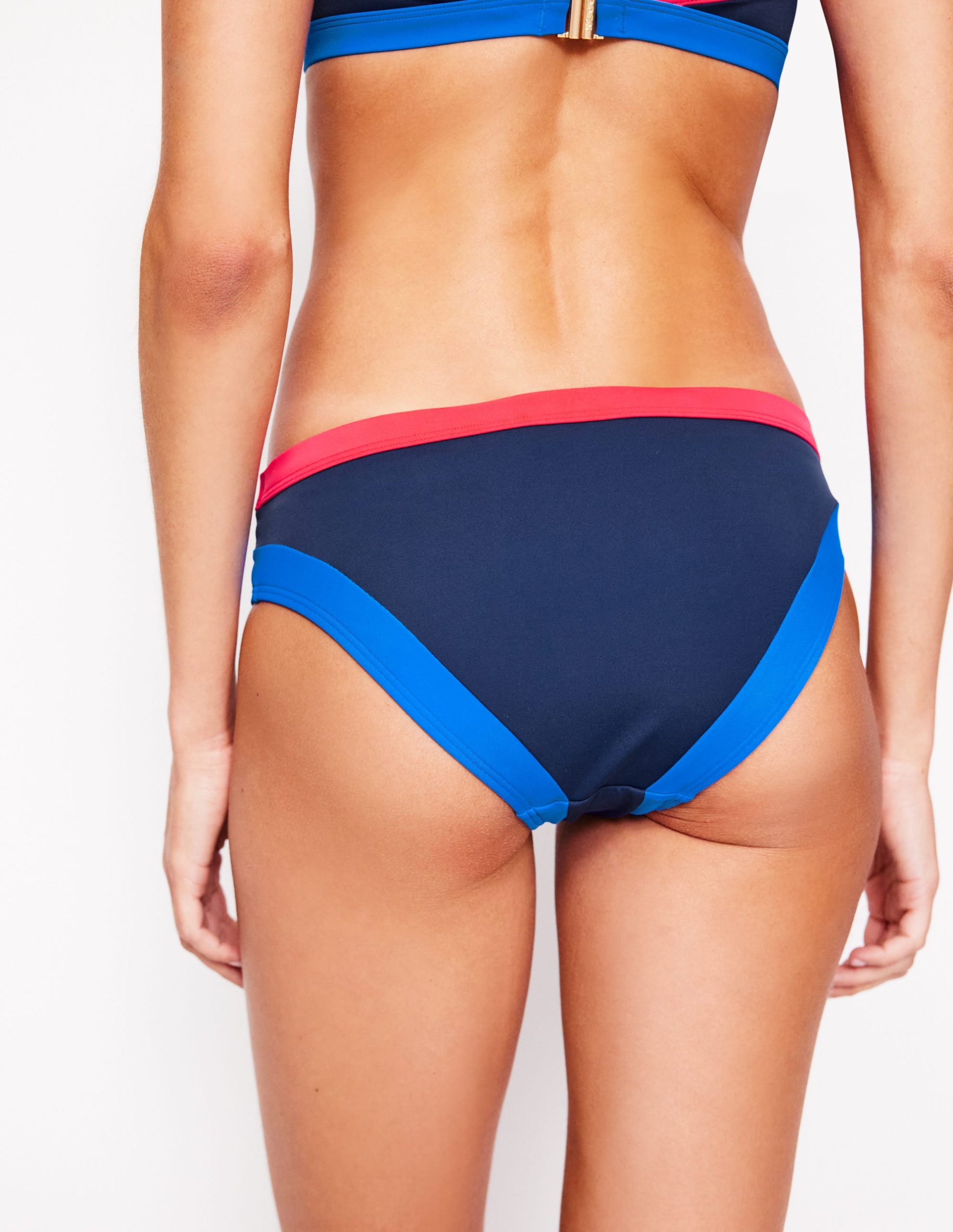 Santorini Bikini Bottoms-Navy/ Coral Punch Pink/ Blue - Image 5