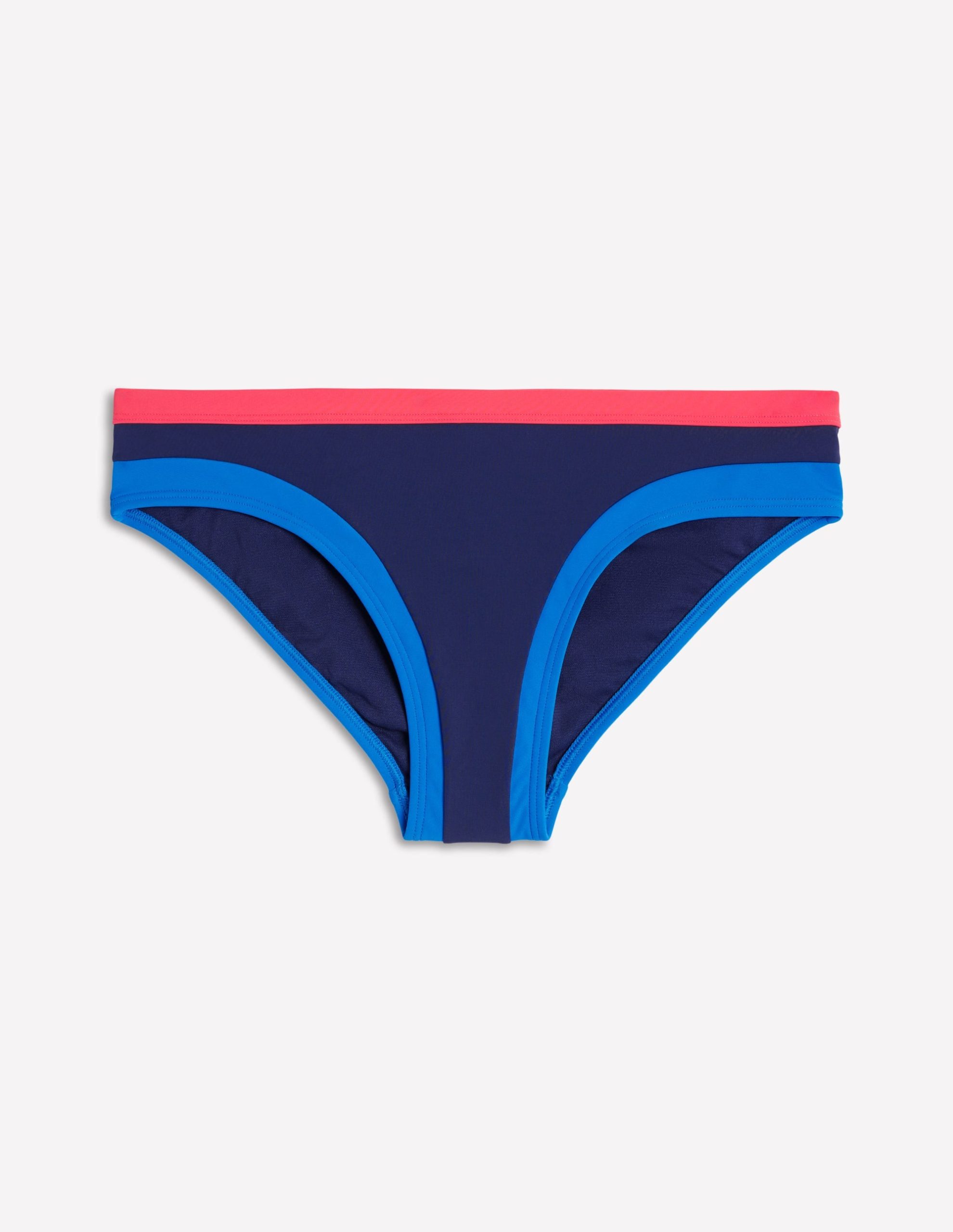 Santorini Bikini Bottoms-Navy/ Coral Punch Pink/ Blue - Image 7