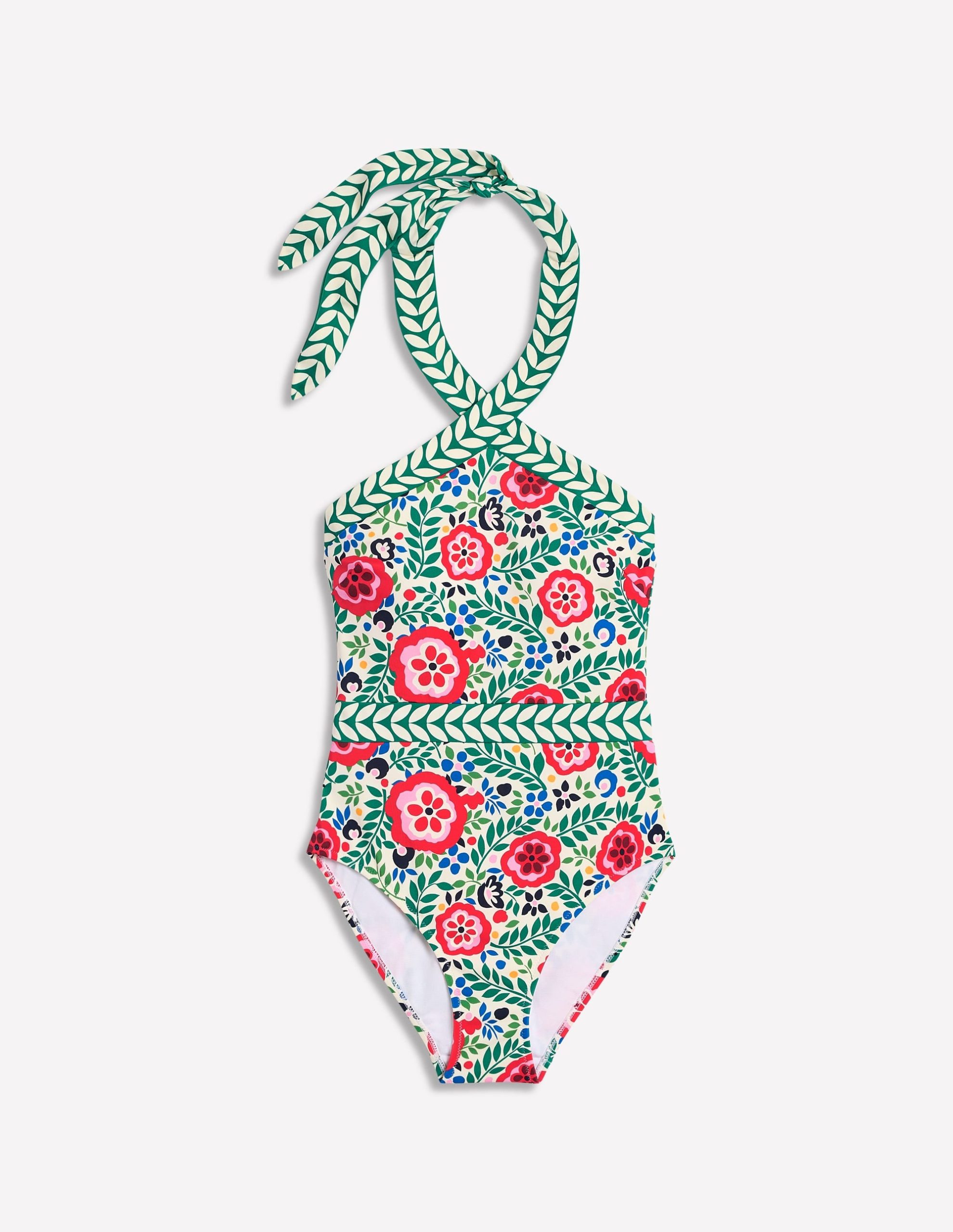 Cross Front Swimsuit-Multi. Foliage Scatter - Image 6
