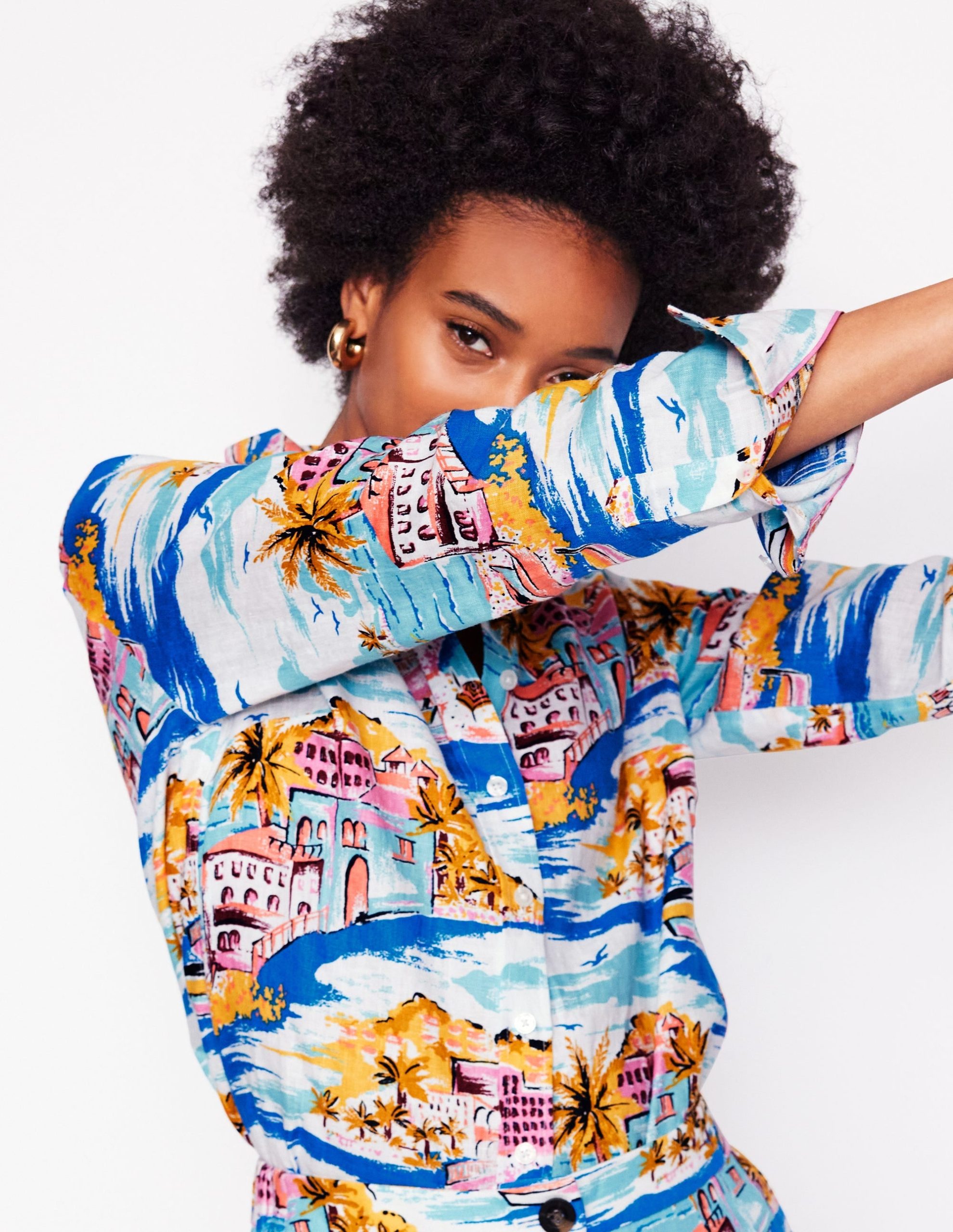 Sienna Linen Shirt-Multi. Paradise Bay - Image 2