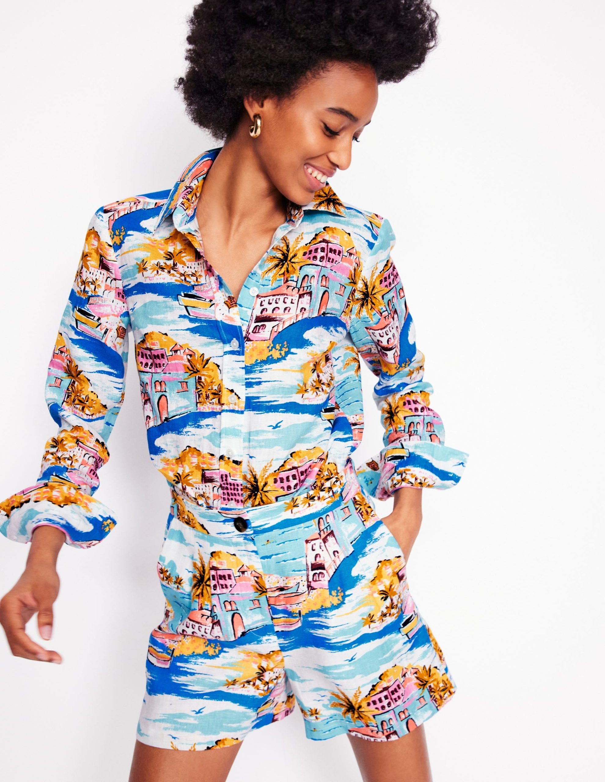 Sienna Linen Shirt-Multi. Paradise Bay - Image 4