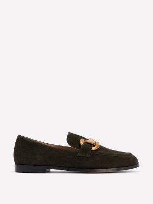 Iris Snaffle Loafers-Woodland Green