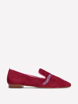 Slipper Cut Loafers-Oxblood Tiger