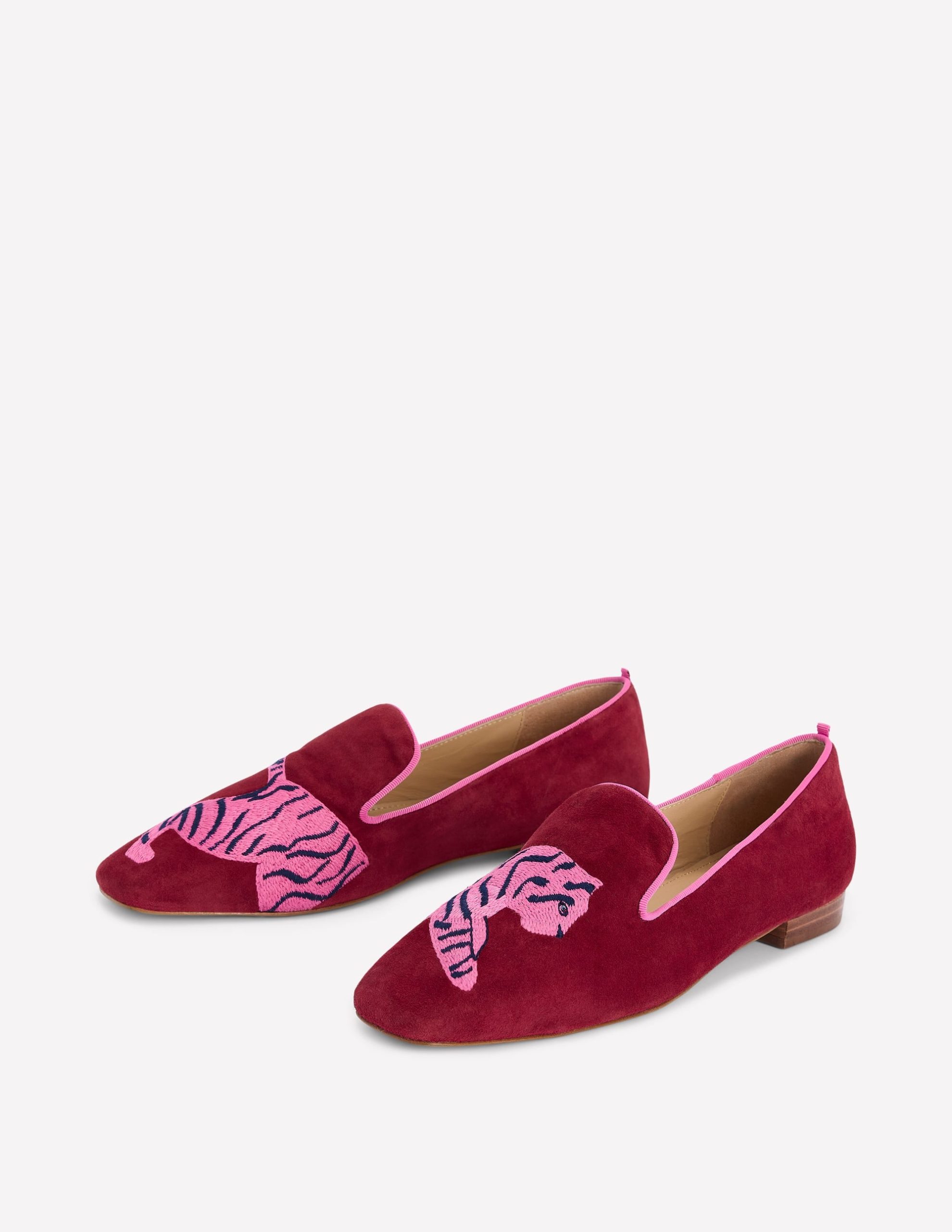 Slipper Cut Loafers-Oxblood Tiger - Image 3