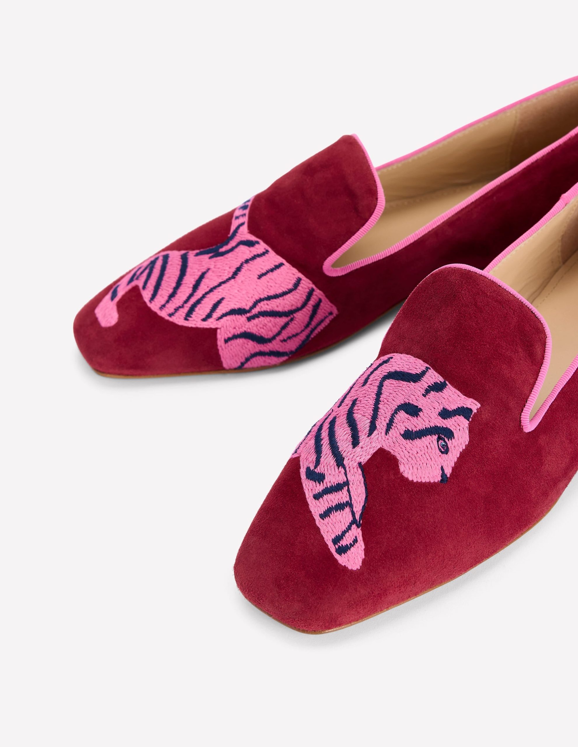 Slipper Cut Loafers-Oxblood Tiger - Image 4