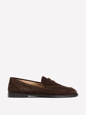 Nya Penny Loafers-Bitter Chocolate Suede