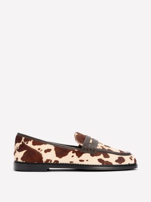 Nya Penny Loafers-Brown/Ivory