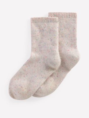 Cashmere Socks-Nepped Ivory