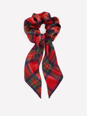 Scarf Scrunchie-Red Tartan