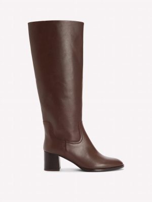Skye Smart Knee Boots-Chocolate