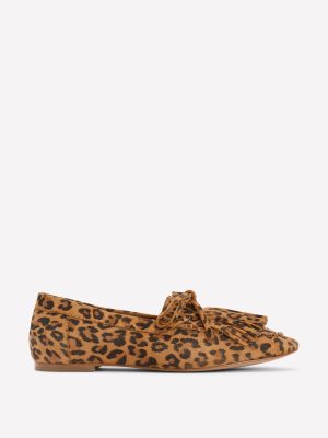 Soft Tassel Deck Shoes-Leopard