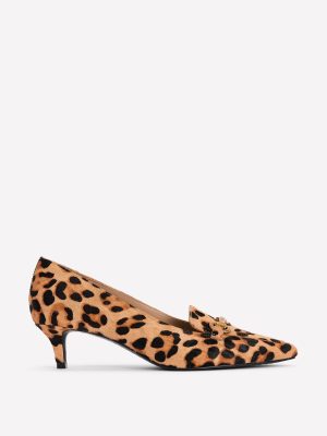 Iris Heel Snaffle Point Loafer-Leopard