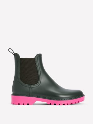 Chelsea Wellie Boots-Woodland Green