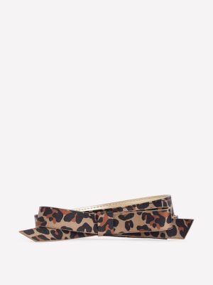 Skinny Bow Belt-Leopard