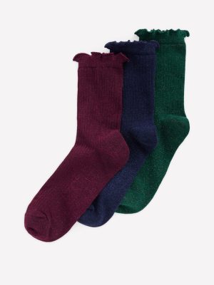 3-Pack Sparkle Socks-Multi