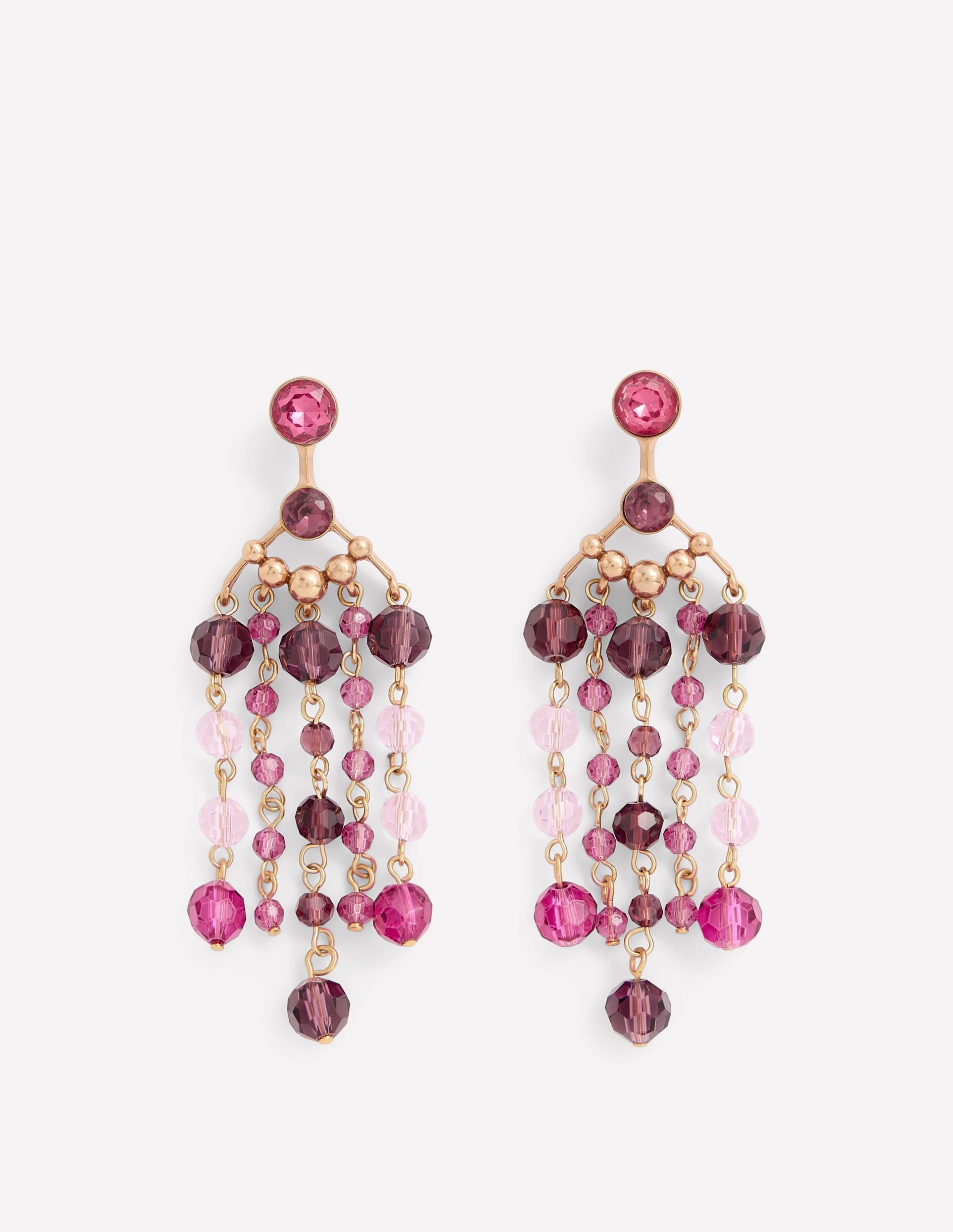 Waterfall Drop Earrings-Purple